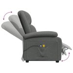 vidaXL Fauteuil de massage inclinable Gris foncé Tissu