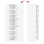 vidaXL Buffet haut blanc 50x42 5x185 cm bois d'ingénierie