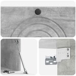 vidaXL Meuble TV mural Gris béton 78 5 x 41 x 30 cm Bois d'ingénierie