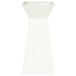 vidaXL Jardinier sur colonne avec bol blanc  dimensions 35x35x73 cm en acier.