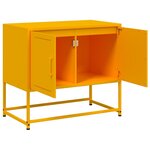 vidaXL Meuble TV jaune moutarde 68 5x39x60 5 cm acier