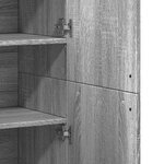 vidaXL Buffet haut sonoma gris 80x35x180 cm bois d'ingénierie