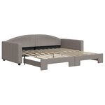 vidaXL Lit de jour avec lit gigogne taupe 100x200 cm tissu