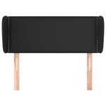 vidaXL Tête de lit avec oreilles Noir 83x23x78/88 cm Similicuir