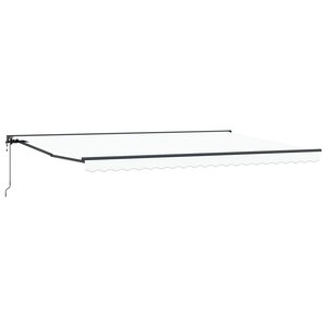 vidaXL Cadre d'auvent Blanc 500 × 300 cm Polyester avec revêtement PU