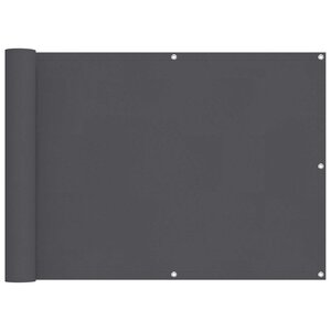 vidaXL Écran de balcon Anthracite 75 x 200 cm Oxford alu enduit de PU