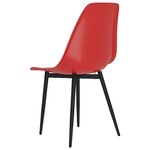 vidaXL Chaises à manger lot de 2 rouge PP