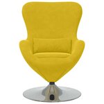vidaXL Fauteuil œuf Jaune 63 x 73 x 90 cm Velours