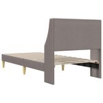 vidaXL Cadre de lit avec tête de lit Taupe 100 x 200 cm tissu