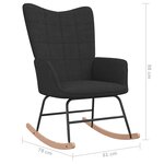 Vidaxl chaise à bascule noir tissu
