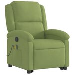 vidaXL Fauteuil de massage inclinable Vert clair Velours