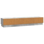 vidaXL Meuble TV Gris béton 147 x 34 5 x 27 cm Bois d'ingénierie