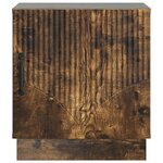 vidaXL Table de chevet Chêne fumé 43 x 34 5 x 47 cm Bois d'ingénierie