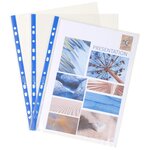 Sachet De 25 Pochettes Perforées Stop Doc Ouverture En Coin - Polypropylène Lisse 6/100e - A4 - Cristal - X 4 - Exacompta