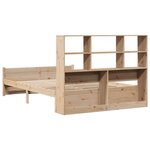 vidaXL Lit bibliothèque sans matelas 135x190 cm bois de pin massif