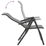 vidaXL Chaises pliables de jardin lot de 8 gris résine tressée