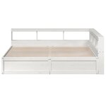 vidaXL Lit bibliothèque sans matelas blanc 180x200 cm bois pin massif