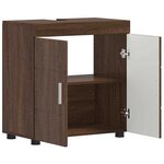 vidaXL Ensemble d'armoire de salle de bain TULUM Chêne brun