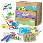 SUPER GREEN Kit de 3 activités bio : coloriage, tampons et peinture