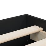 vidaXL Cadre de lit à tiroirs noir 140x190 cm bois d'ingénierie