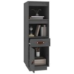 vidaXL Buffet haut Gris 34x40x108 5 cm Bois massif de pin