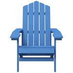 vidaXL Chaises de jardin Adirondack 2 Pièces PEHD Bleu aqua