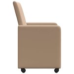 vidaXL Chaises de Salle à Manger avec Roues 2 Pièces Cappuccino
