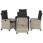 vidaXL Ensemble de salle à manger pour jardin 5 Pièces Gris clair