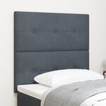 Headboard LED vidaXL Gris Foncé 80 cm Velours