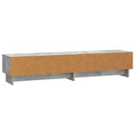 vidaXL Meuble TV Gris béton 147 x 34 5 x 30 cm Bois d'ingénierie