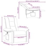 vidaXL Fauteuil de massage inclinable électrique Marron foncé Tissu