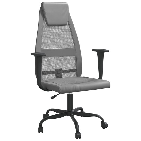 vidaXL Chaise de bureau réglable en hauteur gris