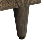 vidaXL Table de chevet gris clair 50x33x60 cm bois de manguier massif