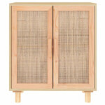 vidaXL Buffet Marron 60x30x70 cm Bois de pin massif et rotin naturel