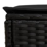 vidaXL Pouf de Jardin 2 Pièce Noir 38 x 38 x 45 cm Rotin PE