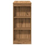 vidaXL Table de bar avec étagères chêne artisanal bois d'ingénierie