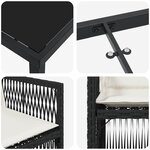 vidaXL Ensemble de salle à manger pour jardin 5 Pièces Noir Poly rotin