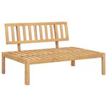 vidaXL Canapés centraux palette de jardin 2Pièces et coussins bois acacia
