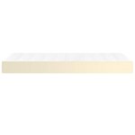 vidaXL Matelas de lit à ressorts ensachés fermeté moyenne Crème 90x190x20cm Similicuir