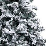 vidaXL Sapin de Noël artificiel avec neige floquée Vert 400 cm PVC