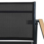 vidaXL Chaises de jardin 2 Pièces Noir et anthracite 53 5 x 59 x 77 cm