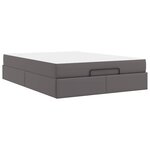 vidaXL Cadre de lit avec matelas Gris 140 x 200 cm Faux cuir