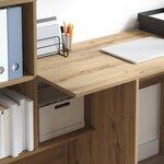 vidaXL Bureau chêne artisanal 131 5 x 50 x 106 5 cm Bois d'ingénierie