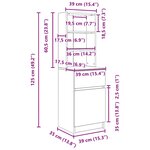 vidaXL Table de chevet chêne artisanal 39x35x125 cm bois d'ingénierie