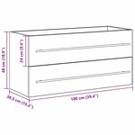 vidaXL Meuble pour Évier avec tiroir Bois Ancien 100 x 38.5 x 48 cm