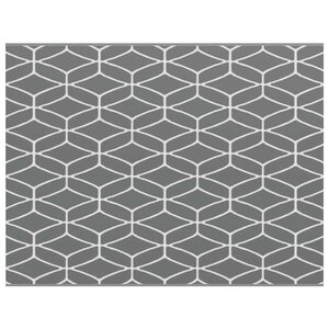 vidaXL Tapis d'extérieur ARAKIL Gris et blanc 250 x 300 cm PP