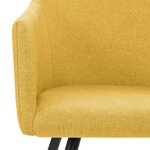 vidaXL Chaises à manger lot de 4 jaune tissu