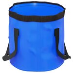 vidaXL Seaux pliables 2 Pièces bleu 20 L PVC