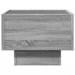vidaXL Table d'appoint et LED sonoma gris 40x40x30cm bois d'ingénierie