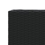 vidaXL Jardinières avec 3 pots 2 Pièces noir 105x30x32 cm résine tressée